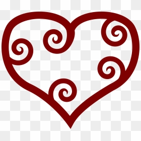 Valentine Red Maori Heart Clip Arts - Valentine Clip Art, HD Png Download - valentine heart png