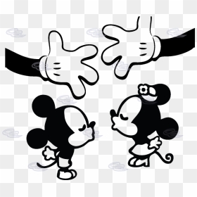 Mickey And Minnie Drawing Easy, HD Png Download - mickey mouse hands png