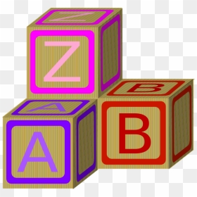 Baby Blocks Abc 2 Clip Art At Clker - Square Block Clipart, HD Png Download - baby blocks png