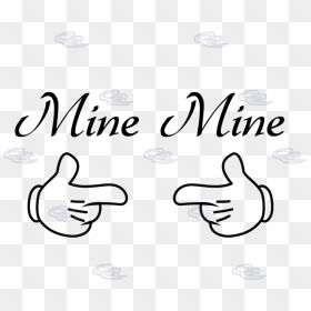 Mickey Mouse Hands Pointing - Calligraphy, HD Png Download - mickey mouse hands png