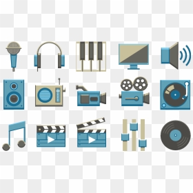 Audio Video Icons Png, Transparent Png - video icons png