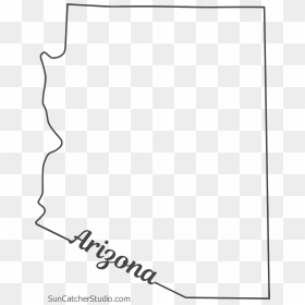 Free Arizona Outline With State Name On Border, Cricut - Arizona Outline, HD Png Download - arizona outline png