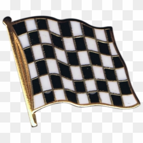 Checkered Flag Pin, Badge - Mexican Flag Drawing Easy, HD Png Download - checkered flags png
