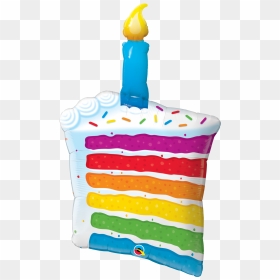 Rainbow Clipart Candle - Rainbow Cake Clip Art, HD Png Download - rainbow clipart png