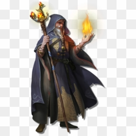 #man #male #guy #dude #wizard #sorcerer #magic #magician - Dungeons And Dragons Wizard, HD Png Download - wizard staff png
