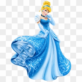 Disney Princess Cinderella Glitter , Png Download - Belle Blue Dress Disney Princess, Transparent Png - princess cinderella png