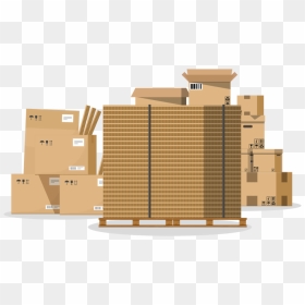 Graphic Visualization Of Large Stacks Of Brown Cardboard - Commercial Building, HD Png Download - paper scrap png
