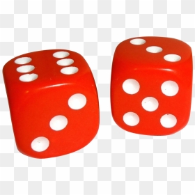 Vintage Pair Of Rounded Corners Red Plastic Dice From - Dice, HD Png Download - red dice png