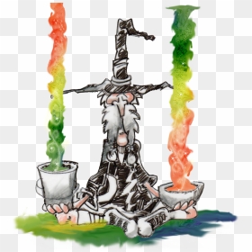 Wizard Paul Reynolds Color Free Photo - Illustration, HD Png Download - wizard staff png