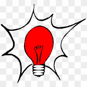 Light Bulb Clip Art - Red Light Bulb Clipart, HD Png Download - light bulb clip art png