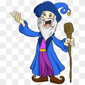 How To Draw Wizard - Cartoon, HD Png Download - wizard staff png