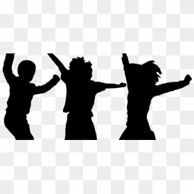 Transparent Dance Party Png - Silhouette Kids Jumping Clipart, Png Download - dance party png