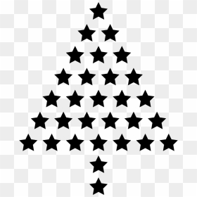 Christmas Tree Made Of Stars - 5 Star Rating, HD Png Download - christmas tree star png