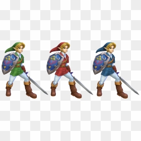 Ocarina Of Time Link Team Colors - Zelda Ocarina Of Time Link, HD Png Download - ocarina of time link png
