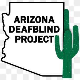 Arizona Deaf Blind Project Logo Represented By The - Line Art, HD Png Download - arizona outline png