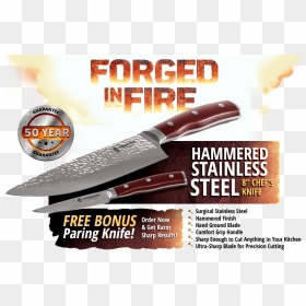 Forged In Fire Chef's Knife, HD Png Download - chef knife png