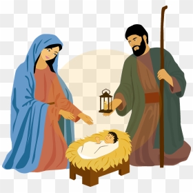 Nativity Scene Clipart - Illustration, HD Png Download - nativity scene png