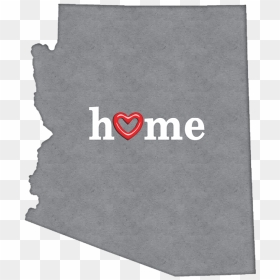 Click And Drag To Re-position The Image, If Desired - State Map Outline Arizona With Heart In Home, HD Png Download - arizona outline png
