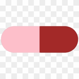 Pill Shape Png - Maroon And Pink Capsule, Transparent Png - red pill png