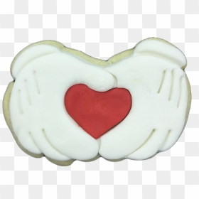 Mickey Hands With Hearts Cookies - Heart, HD Png Download - mickey mouse hands png