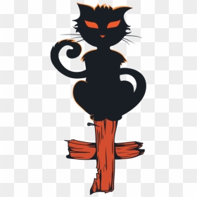 Halloween Cat Png Image File - Illustration, Transparent Png - halloween cat png