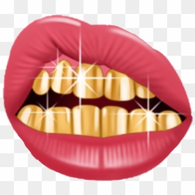 Mouth Grillz Clipart , Png Download - Cartoon Gold Grillz Clipart, Transparent Png - grillz png