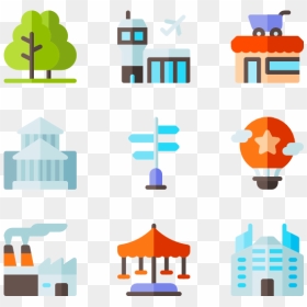 City Flat Icon Png, Transparent Png - office building png