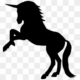 Unicorn Silhouette Horse Drawing Cc0 - Unicorn Silhouette Png, Transparent Png - black horse png
