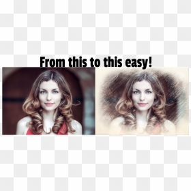 Sketch Frame Effect - People That Look Young For Age, HD Png Download - pngs effects