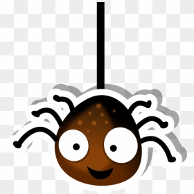 Cute Spider Hanging Sticker - Illustration, HD Png Download - cute spider png