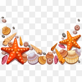 Seashell Clip Art - Sea Shells Clipart Png, Transparent Png - starfish clipart png