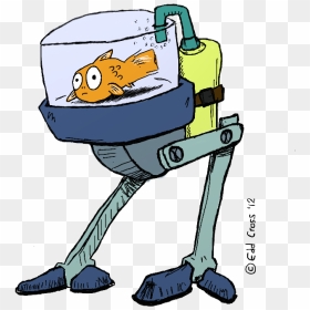Fish With Robot Legs, HD Png Download - cartoon legs png