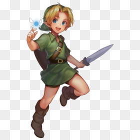 Artwork Link Legend Of Zelda Ocarina Of Time, HD Png Download - ocarina of time link png