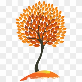 Orange Tree Clipart Png Royalty Free Library Autumn - Autumn Tree Clipart Png, Transparent Png - orange tree png