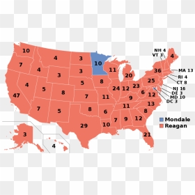 File - Electoralcollege1984 - Svg - 2024 Election Prediction Map, HD Png Download - ronald reagan png
