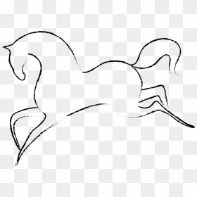 Galloping Horse Clip Arts - Free Horse Line Drawings, HD Png Download - black horse png