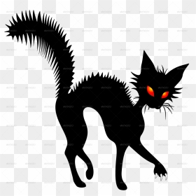 Transparent Witch Clipart - Halloween Graphics Black And White, HD Png Download - halloween cat png