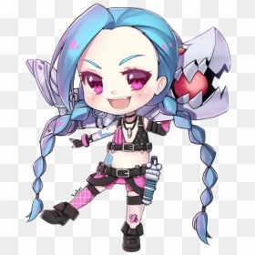 #jinx - League Of Legends Jinx Chibi, HD Png Download - jinx png