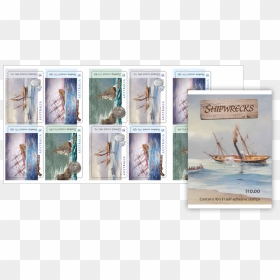 Booklet Of 10 X $1 Shipwreck Stamps - Galeas, HD Png Download - shipwreck png