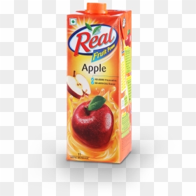 Real Apple Juice 1l , Png Download - Real Apple Fruit Juice 1ltr, Transparent Png - apple juice png