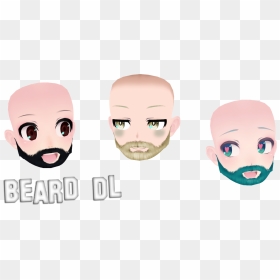 Mmd Part Dl Beard By Cylops On - Mmd Beard, HD Png Download - facial hair png