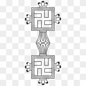 File - Yungdrung Chagshing-outline - Svg - Coloring - Coloring Book, HD Png Download - book outline png