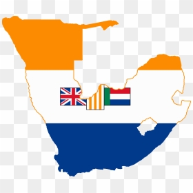 South Africa Flag Map - South Africa Namibia Flag, HD Png Download - african png