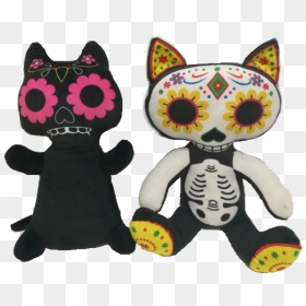Halloween Cat Plush Toy - Stuffed Toy, HD Png Download - halloween cat png