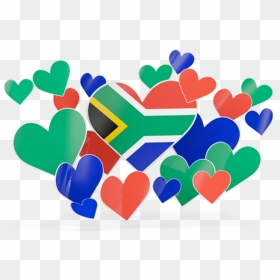Flying Heart Stickers - South African Png Heart, Transparent Png - african png