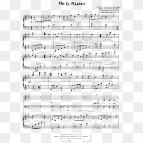 Sheet Music Picture - Sheet Music, HD Png Download - he is risen png