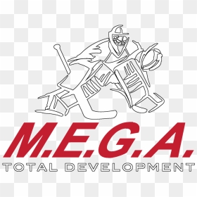 Mega Logo All White Mega Red Black Outline - Illustration, HD Png Download - book outline png