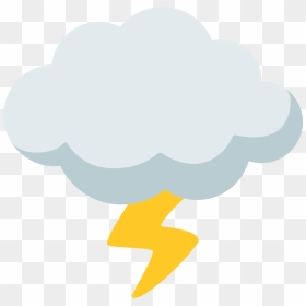 Emoji Cloud W Lightning , Png Download, Transparent Png - cloud emoji png
