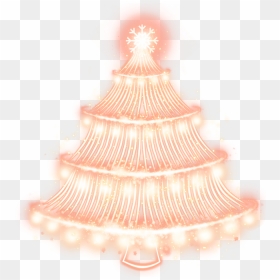 #christmas #christmastree #star #snowflakes #neon #rosegold - Christmas Tree, HD Png Download - christmas tree star png