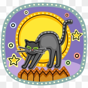 Transparent Halloween Black Cat Png - Vector Graphics, Png Download - halloween cat png